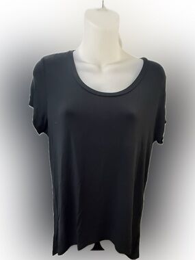Free Generation Classic Women's Black Scoop Neck Tee | Sz L | Brand New w/Tags